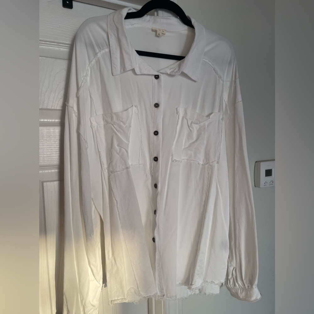 Pol oversized button down